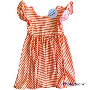 NWT DotDotSmile toddler dress size 2t orange stripes